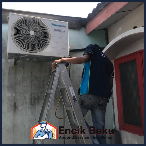 Kerja servis aircond pelanggan 1