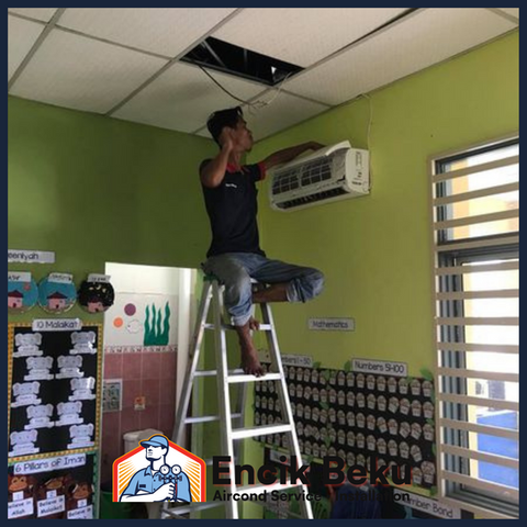 Kerja servis aircond pelanggan 10