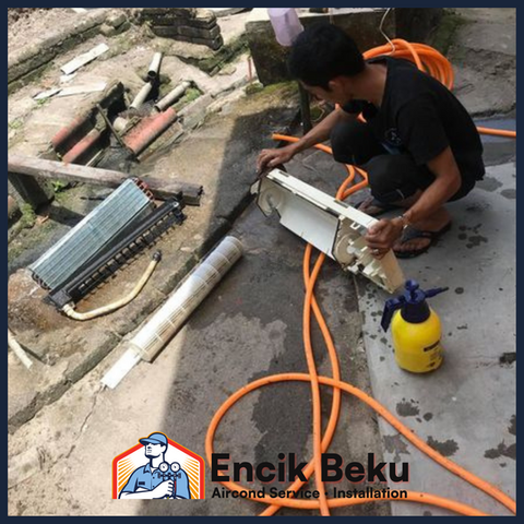 Kerja servis aircond pelanggan 15