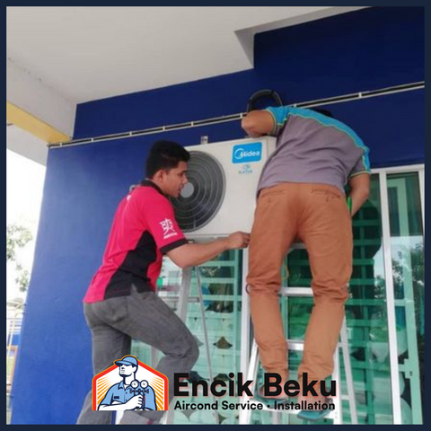 Kerja servis aircond pelanggan 2