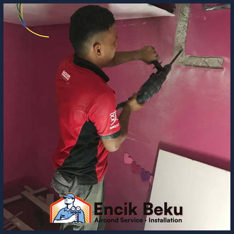 Kerja servis aircond pelanggan 3