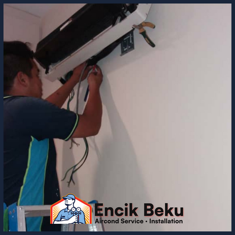 Kerja servis aircond pelanggan 7