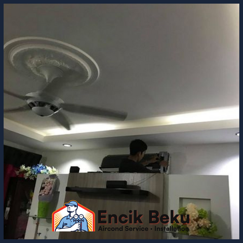 Kerja servis aircond pelanggan 8